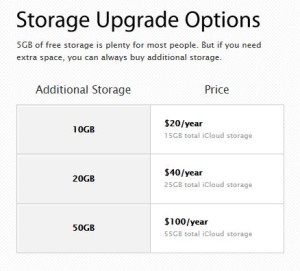 iCloud Storage Options